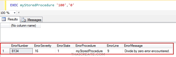 Try Catch : Stored Procedure Try Catch : Stored Procedure