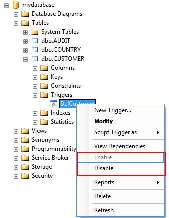 Trigger บน SQL Server