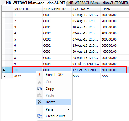 Trigger บน SQL Server