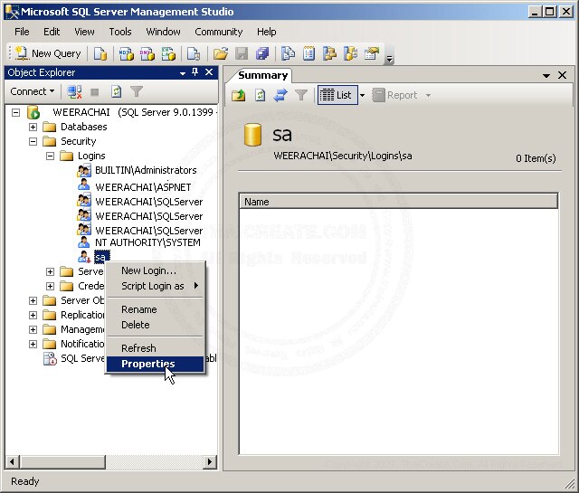SQL Server 2005 Authentication Mode