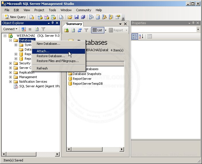 SQL Server 2005 Restore Database