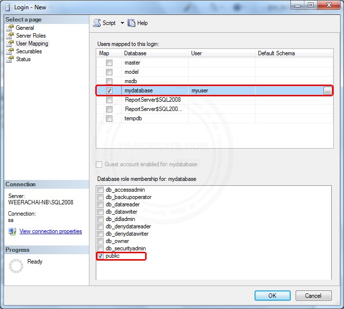 SQL Server Create Login and Create User