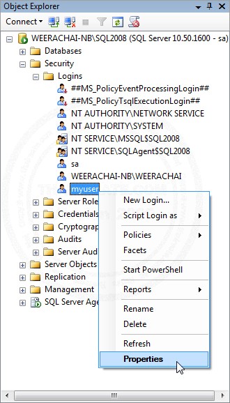 SQL Server Create Login and Create User