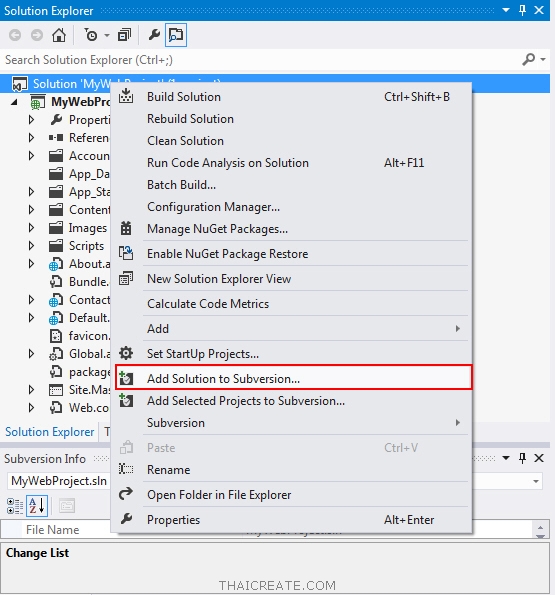ตอนที่ 6 SVN : ปรับแต่ง Visual Studio (.Net Application) กับ SVN ...