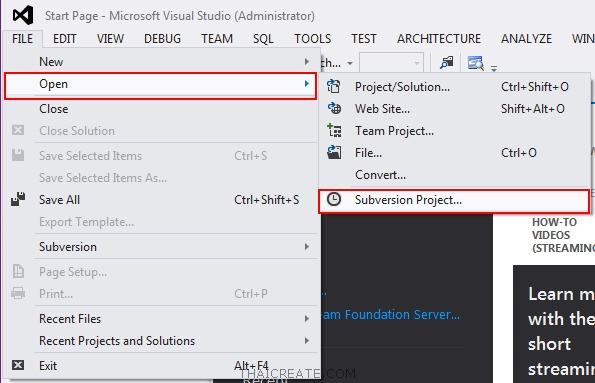 ตอนที่ 6 SVN : ปรับแต่ง Visual Studio (.Net Application) กับ SVN ...