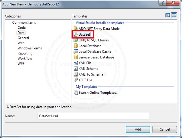 Crystal Report กับ DataSet หรือ DataTable