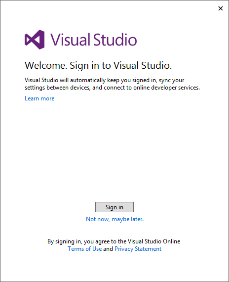 Visual Studio 2015 Visual Studio 2015