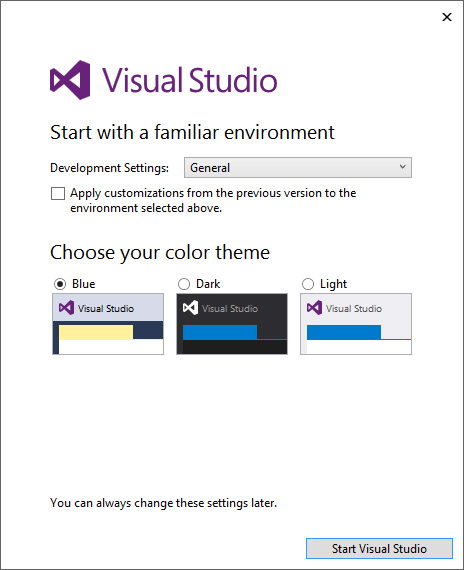 Visual Studio 2015 Visual Studio 2015