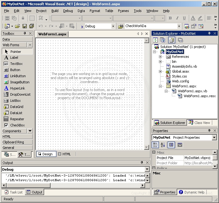 Visual Studio .Net 2003 Visual Studio .Net 2003