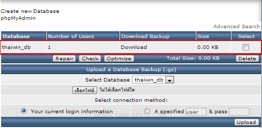 Direct Admin MySQL Database phpMyAdmin Import Upload