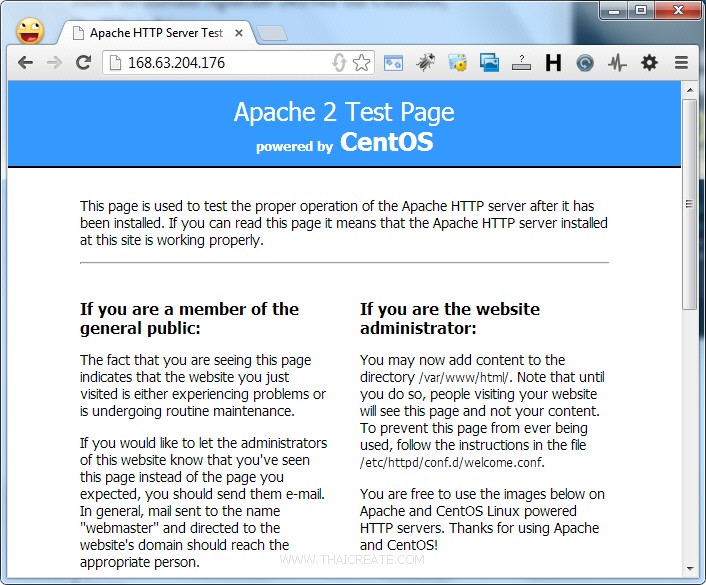 การติดตั้ง Apache (httpd) Web Server เพือใช้งาน Web Site บน Linux Server