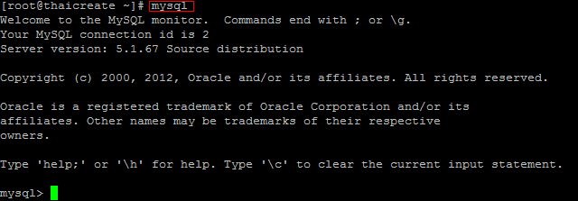 Linux Install MySQL Database