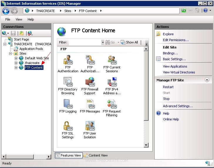 Windows Server 2008 FTP Account and Upload