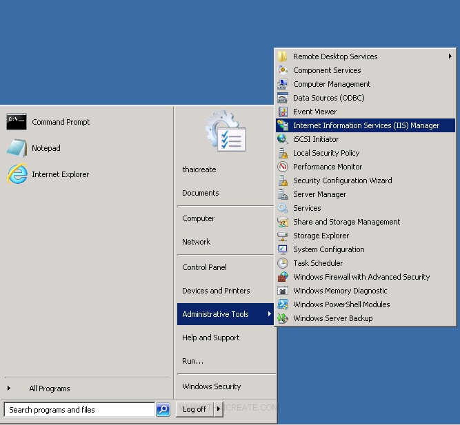 Web Site Domain IIS Web Server