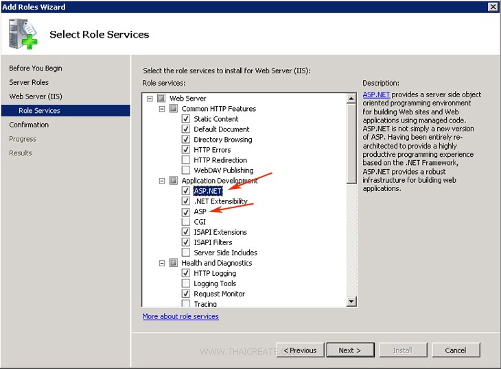 ASP / ASP.Net / CGI บน IIS Web Server (Windows Server 2008)