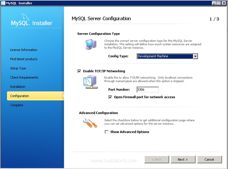 Windows Server 2008 MySQL Database