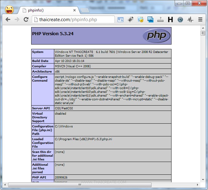 Windows Server 2008 IIS PHP CGI