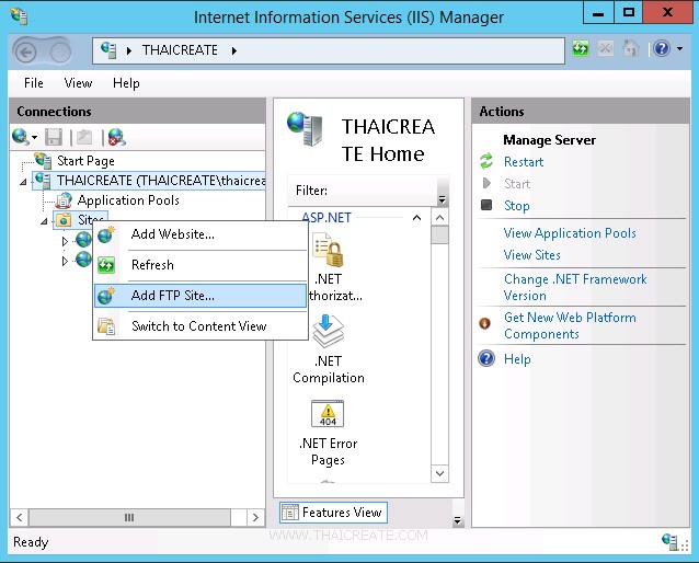Windows Server 2012 FTP Account and Upload