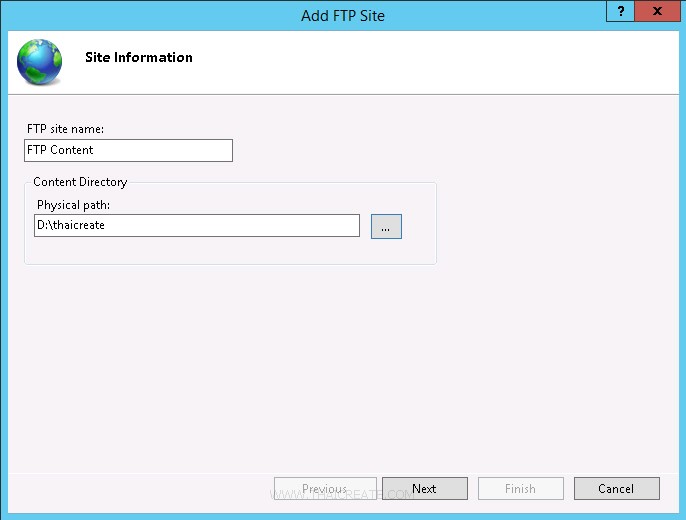 ติดตั้ง Ftp สร้าง Ftp Account การ Upload ไฟล์ไปบน Windows Server 2012