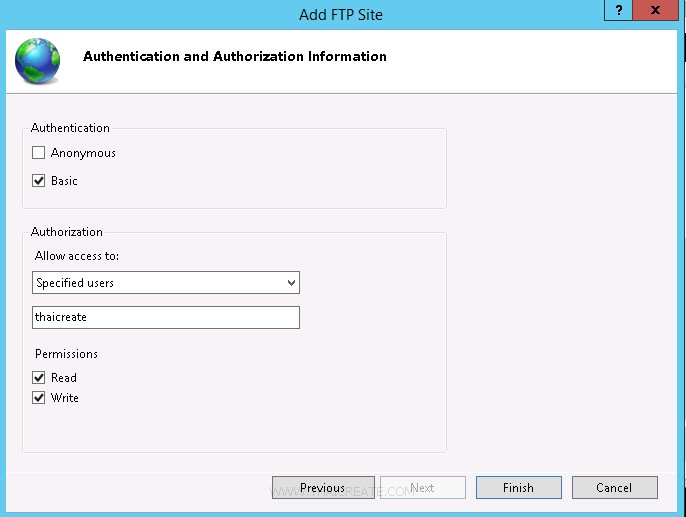 Windows Server 2012 FTP Account and Upload