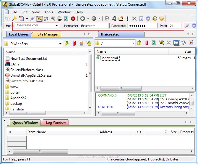 Windows Server 2012 FTP Account and Upload
