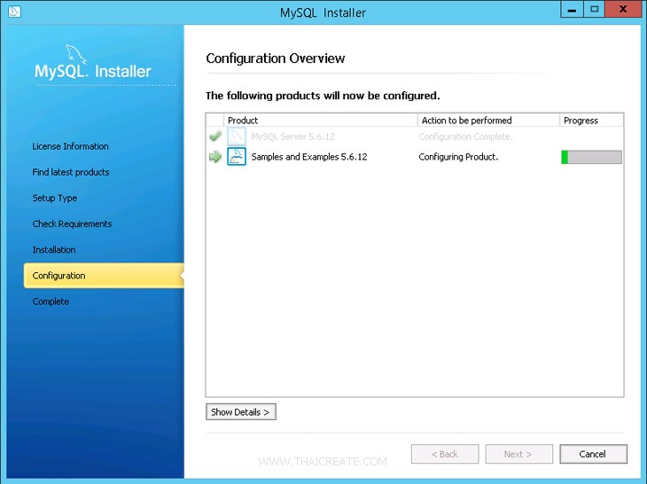 Windows Server 2012 MySQL Database