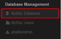 Zpanel MySQL phpMyAdmin