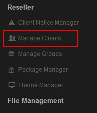 Zpanel Package User Account