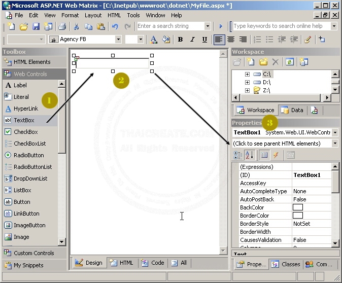 ASP.NET WebMatrix - Control & Element