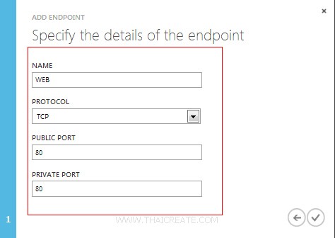 Windows Azure VM IIS Web Sever Endpoint