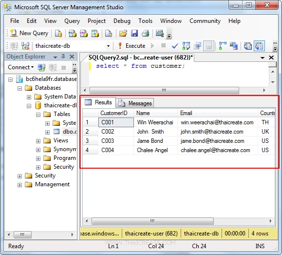 Windows Azure SQL Database