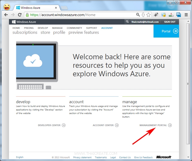Windows Azure and Management Portal