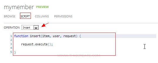 Android Azure Mobile Services Table Insert