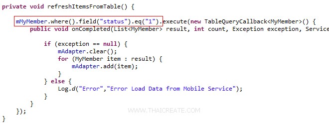 Android Azure Mobile Services Read Data Table Where Android Azure Mobile Services Read Data Table Where