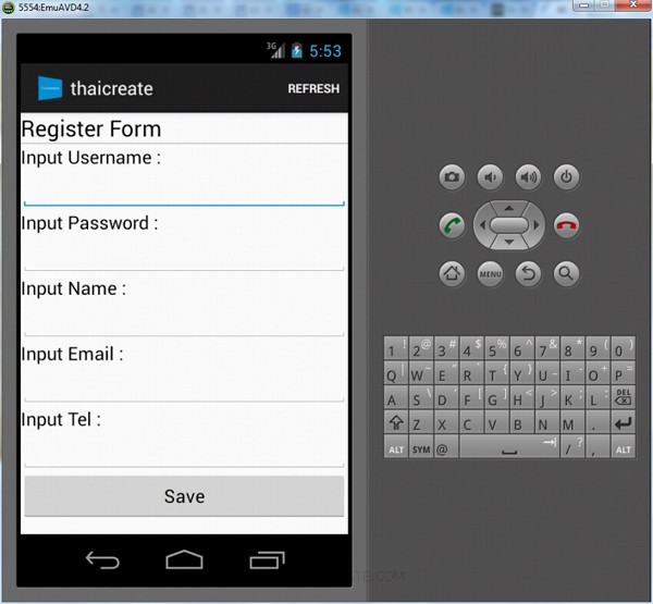 Android  Register Form (Android and Mobile Services)