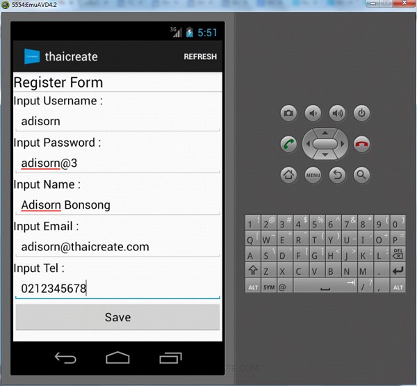 Android Register Form (Android and Mobile Services) Android Register Form (Android and Mobile Services)