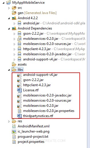 Android Eclipse Mobile Services
