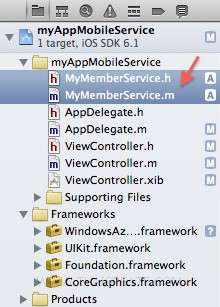 iOS/iPhone Mobile Services Create Table