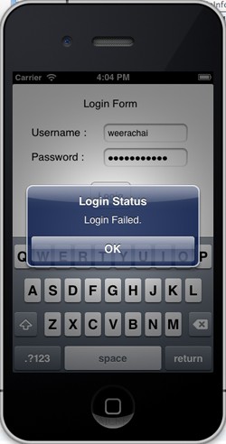 iOS iPhone Login User Password