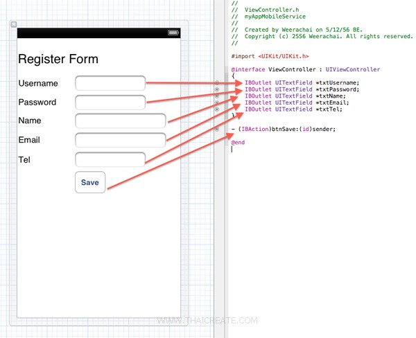 iOS Register Form