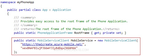 Windows Phone(WP) Mobile Services Read Table Windows Phone(WP) Mobile Services Read Table