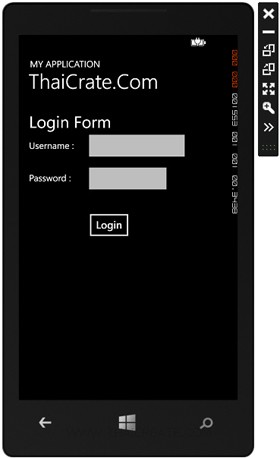 Windows Phone  Login User Password