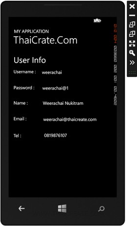 Windows Phone  Login User Password