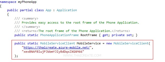 Windows Phone  Update Data Mobile Services