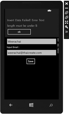 Validate Modify data in Mobile Services บน Windows Phone Validate Modify data in Mobile Services บน Windows Phone