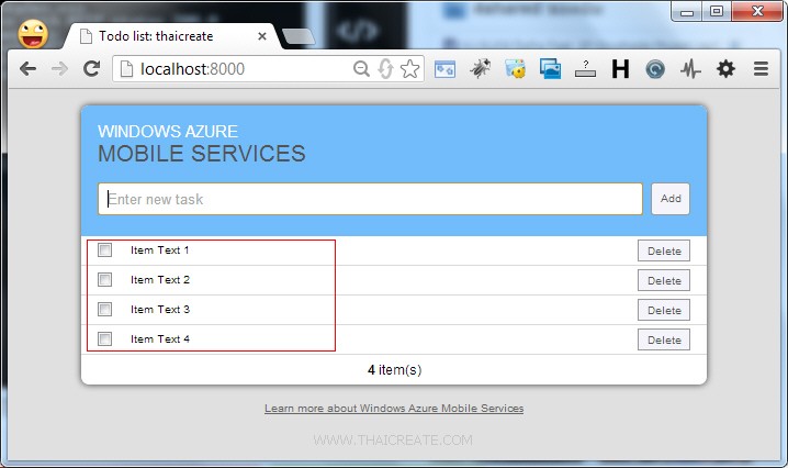 Azure Mobile Services HTML/JavaScript