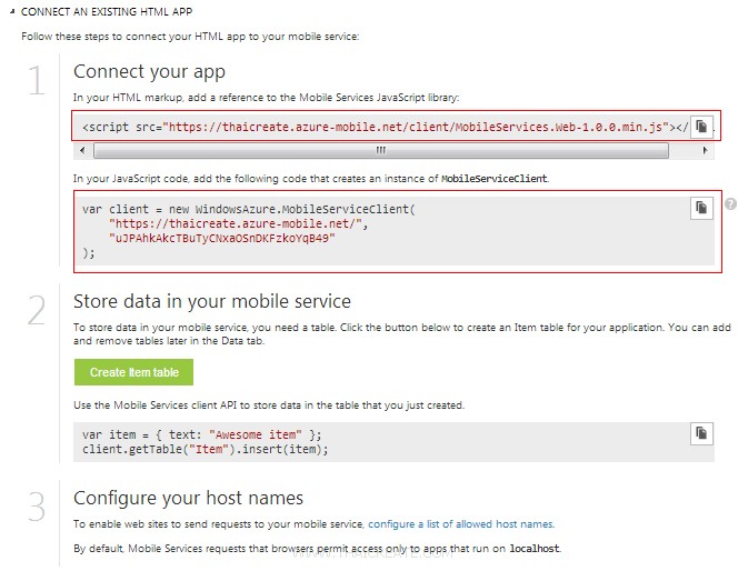 Azure Mobile Services HTML/JavaScript Azure Mobile Services HTML/JavaScript