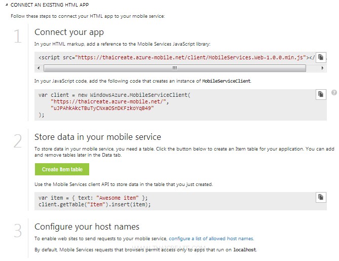 Azure Mobile Services HTML JavaScript