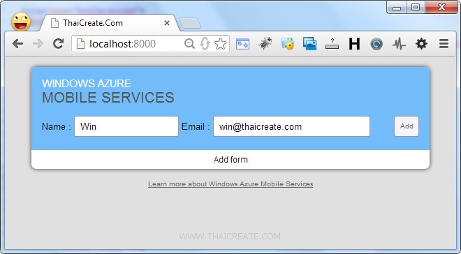 Azure Mobile Services HTML JavaScript