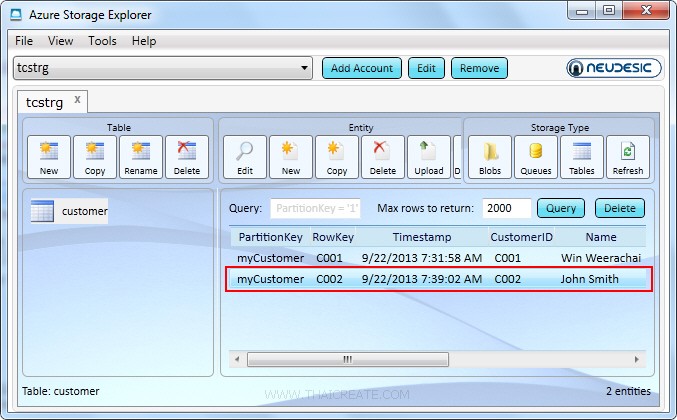 How to use .NET (ASP.Net) Add Entity to a Table Storage